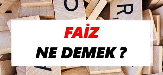 faiz tanımı basitçe